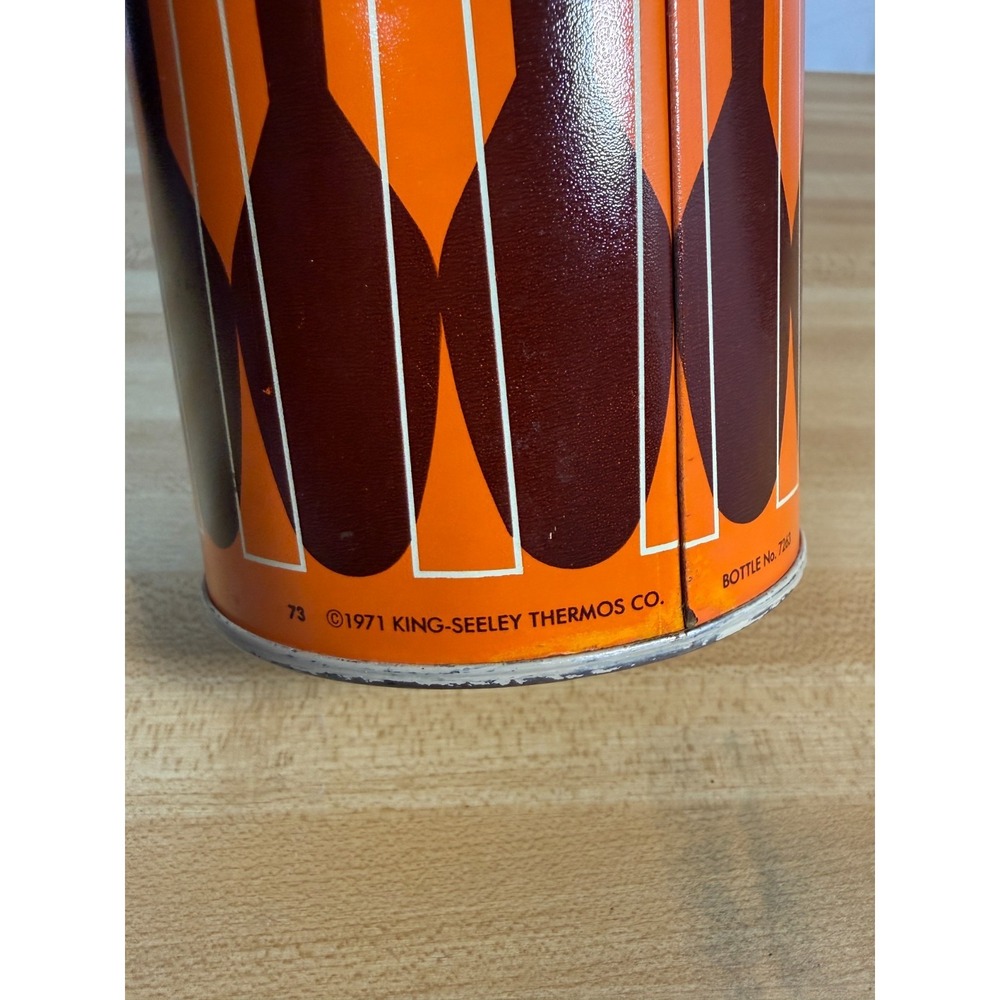 1971 King-Seeley Thermos Co. Bottle No. 7263 Wide Mouth/Insulated/Vintage - Picture 4 of 8